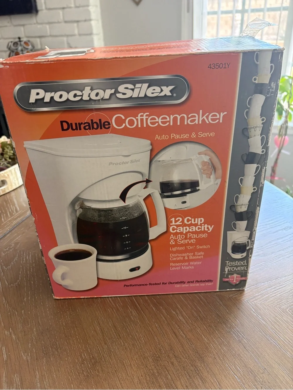 Proctor Silex Durable 12-Cup Coffeemaker - White